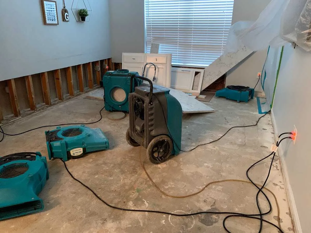 Dehumidifier in flood-cut room for Water Extraction & Removal in Maplewood